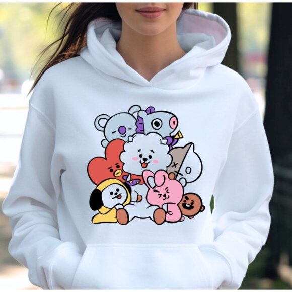 Gildan Tops - BTS BT21 Characters Hoodie